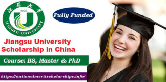 Jiangsu University Scholarship 2023-24 in China [Fully Funded]