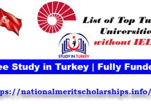 List of Top Turkey Universities without IELTS for International Students