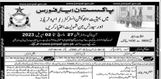 PAF Jobs 2023 in Pakistan | Apply Online at www.joinpaf.gov.pk