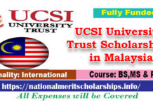 UCSI University Trust Scholarships 2023-24 in Malaysia [Fully Funded]