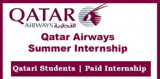 Qatar Airways Summer Internship 2023 | Paid Internship