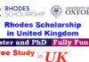 Rhodes Scholarship 2023-24 in UK [Fully Funded] | University of Oxford