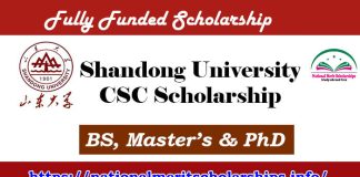 Shandong University CSC Scholarship 2024-25 | Free Study in China