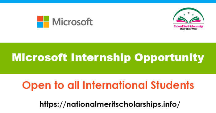 Microsoft Internship Opportunity 2026 [Fully Funded]